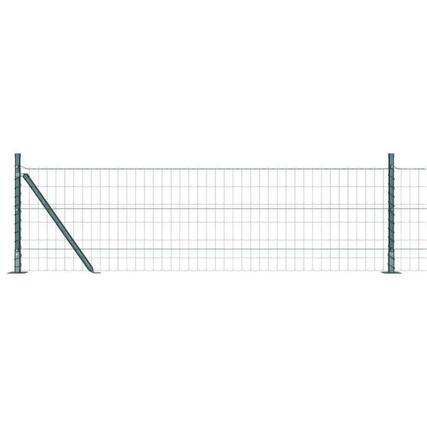 vidaXL Valla con Poste Verde 0,6 x 50 m Acero y PVC