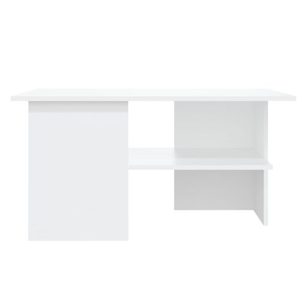 vidaXL Mesa de centro madera contrachapada blanco 90x60x46,5 cm
