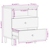 vidaXL Mesita de noche madera maciza de acacia 50x33x60 cm