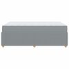 vidaXL Estructura de cama con colchón Gris Claro 120 x 190 cm tela