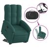 vidaXL Sillón reclinable elevable tela verde oscuro
