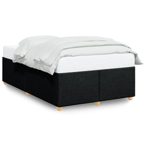 vidaXL Estructura de cama sin colch&oacute;n tela negro 120x200 cm