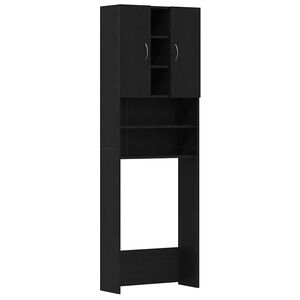 vidaXL Mueble para lavadora roble negro 64x25,5x190 cm