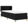 vidaXL Cama tipo Box Spring con colch&oacute;n Negro 80 x 200 cm tela
