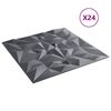 vidaXL Paneles de pared 24 pcs Gris Amatista 50 x 50 cm Espuma XPS