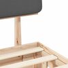 vidaXL Estructura de Cama con Cabecera Tapizada Gris oscuro