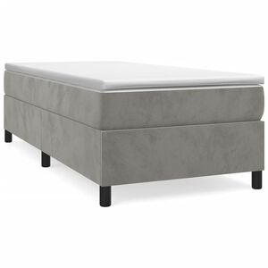 vidaXL Estructura de cama con somier terciopelo gris claro 100x200 cm