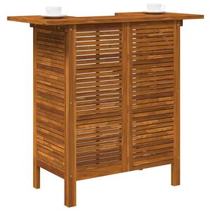 vidaXL Mesa alta de bar de madera de acacia maciza 110x50x105 cm