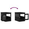 vidaXL Mueble para jaula de perro de roble negro, 55 x 75 x 65 cm, madera de ingenier&iacute;a