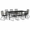 vidaXL Conjunto de Comedor de Jard&iacute;n 9 pcs Negro