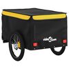 vidaXL Remolque para bicicleta hierro negro y amarillo 30 kg
