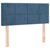 vidaXL Cama box spring colch&oacute;n y LED terciopelo azul oscuro 120x190 cm