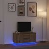 vidaXL Mueble de TV con luces LED roble artesanal 100x41x50 cm