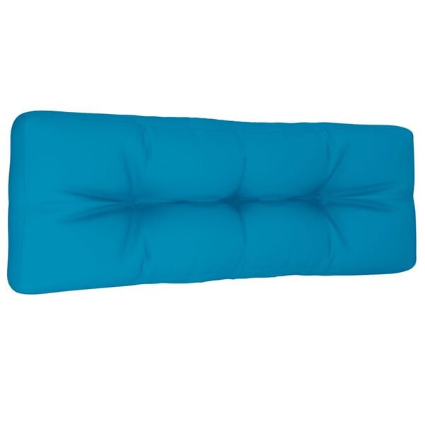 vidaXL Coj&iacute;n para sof&aacute; de palets de tela azul claro 120x40x12 cm