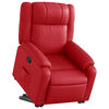 vidaXL Sill&oacute;n reclinable elevable cuero artificial rojo
