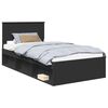 vidaXL Estructura de cama Negro 100 x 200 cm Madera de pino macizo