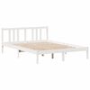 vidaXL Cama con estanter&iacute;a sin colch&oacute;n madera maciza blanca 160x200 cm