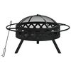 vidaXL Brasero con atizador acero XXL 70 cm