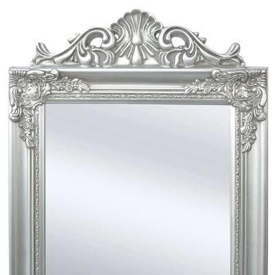 vidaXL Espejo de pie estilo barroco plateado 160x40 cm