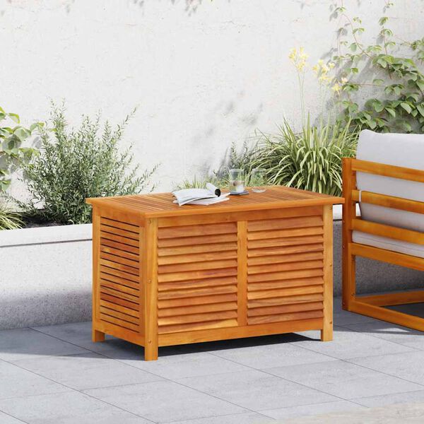 vidaXL Caja de almacenaje de jardín madera maciza acacia 90x50x56 cm