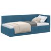vidaXL Estructura de cama en esquina Azul 90 cm x 200 cm Terciopelo