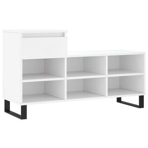 vidaXL Mueble zapatero madera contrachapada blanco 102x36x60 cm