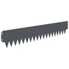 vidaXL Borde de C&eacute;sped 20 pcs 103 x 20 cm metal Gris antracita