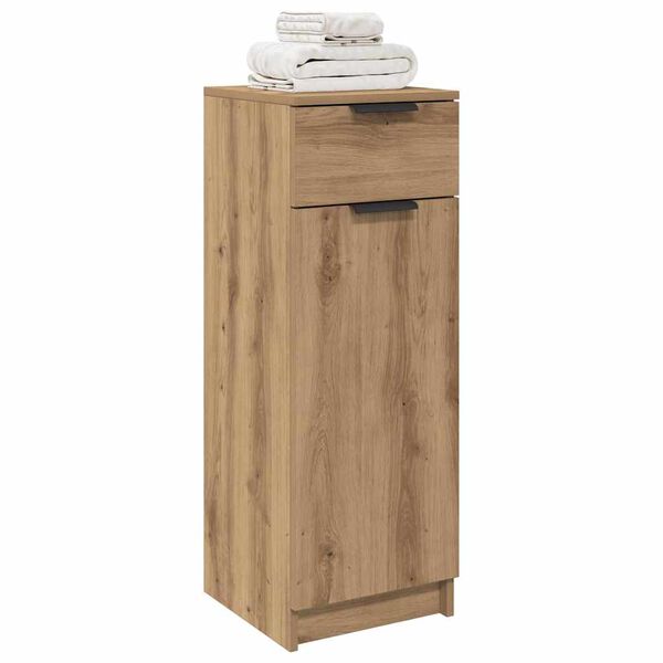 vidaXL Gabinete de Ba&ntilde;o con caj&oacute;n Roble artisan 32 x 34 x 90 cm