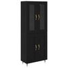 vidaXL Aparador alto 2 uds. Roble Negro 69,5 x 34 x 180 cm