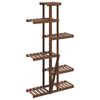 vidaXL Soporte para flores de madera maciza abeto 75x25x140,5 cm