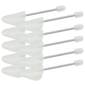 vidaXL Hormas de zapatos 5 pares pl&aacute;stico blanco EU 35-38