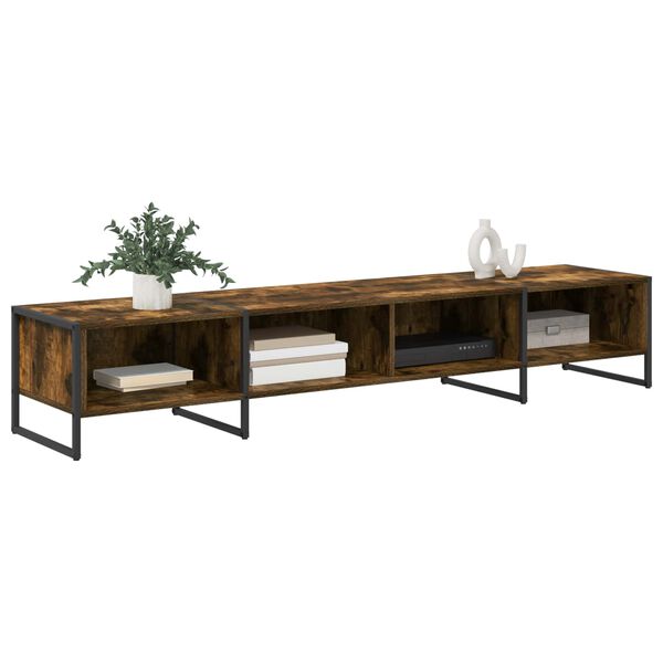vidaXL Gabinete de TV Roble Humo 170.5 x 36 x 30.5 cm