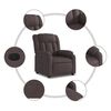 vidaXL Sill&oacute;n reclinable el&eacute;ctrico tela marr&oacute;n oscuro
