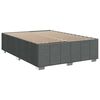vidaXL Cama box spring con colch&oacute;n tela gris oscuro 140x190 cm