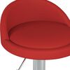 vidaXL Sillas de comedor giratorias 4 unidades cuero sint&eacute;tico rojo