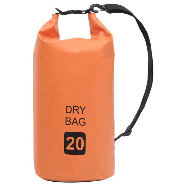 vidaXL Bolso acu&aacute;tico impermeable PVC naranja 20 L