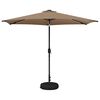 vidaXL Parasol de jard&iacute;n con luces LED y base 300 x 300 cm Poli&eacute;ster