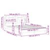 vidaXL Estructura de cama Viana sin colch&oacute;n cuero sint&eacute;tico blanco 140x200cm