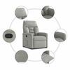 vidaXL Sill&oacute;n reclinable elevable tela de microfibra gris claro