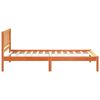 vidaXL Estructura de cama con cabecera Marr&oacute;n cera 75 x 190 cm