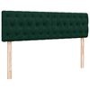 vidaXL Estructura de cama otomana con colch&oacute;n verde oscuro 140x200 cm