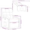 vidaXL Sillón reclinable de tela rojo tinto
