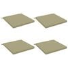 vidaXL Cojines para asiento SOEST 4 uds. 100% Poli&eacute;ster Verde claro