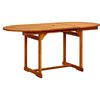 vidaXL Juego de comedor para jard&iacute;n 7 piezas madera maciza de acacia 120-170 cm
