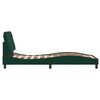 vidaXL Estructura de cama sin colch&oacute;n terciopelo verde oscuro 90x200cm