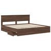 vidaXL Estructura de cama Roble Marr&oacute;n 200 x 200 cm Madera Ingenieril