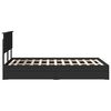 vidaXL Cama con almacenamiento Negro 135 x 190 cm Madera de ingenier&iacute;a