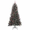 vidaXL &Aacute;rbol de Navidad artificial Verde 210 cm PVC, Pl&aacute;stico y Acero