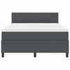 vidaXL Cama Box Spring LED Gris Oscuro y 140 x 190 cm Tela de Pana