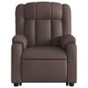 vidaXL Sill&oacute;n reclinable elevable cuero sint&eacute;tico marr&oacute;n